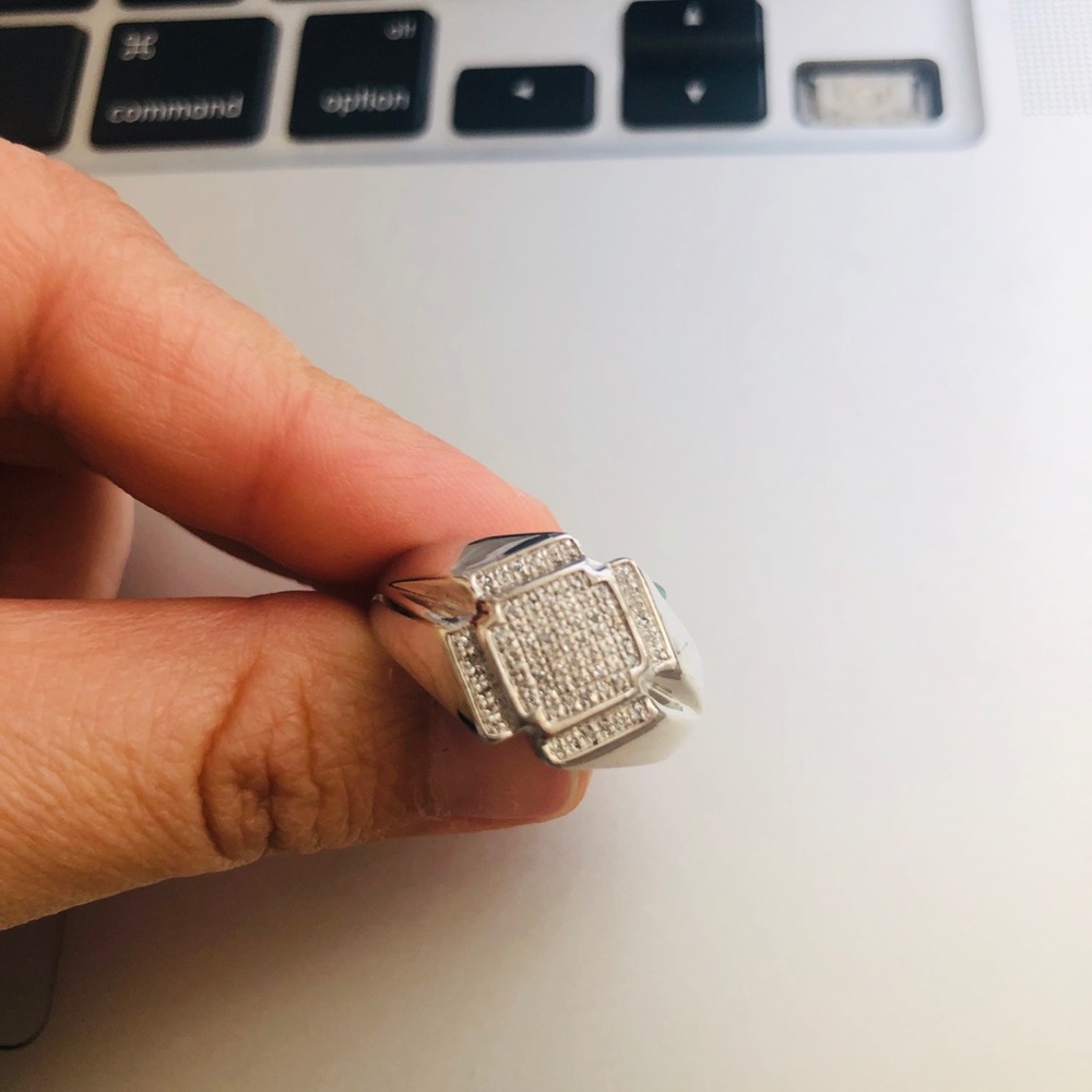 .925 sterling silver Ring with diamonds 💎 - Picture 3 of 5